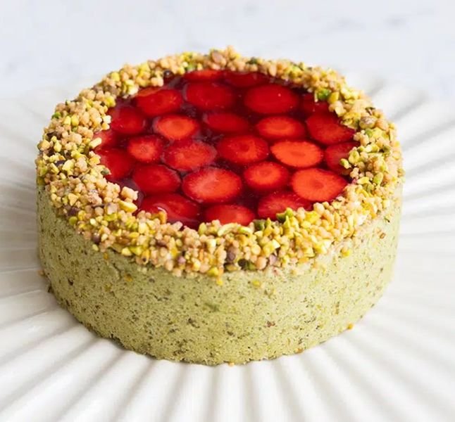 Charlotte pistache-fraise — Pleincœur